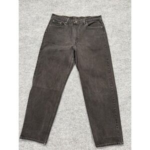 Vintage Levis 555 Jeans Mens 40x31 Black Relaxed Straight Leg Red Bat Wing